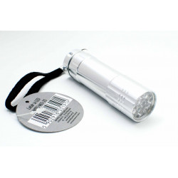 Svítilna stříbrná 8,5cm LED